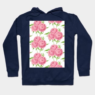 Peony bouquet watercolor pattern Hoodie